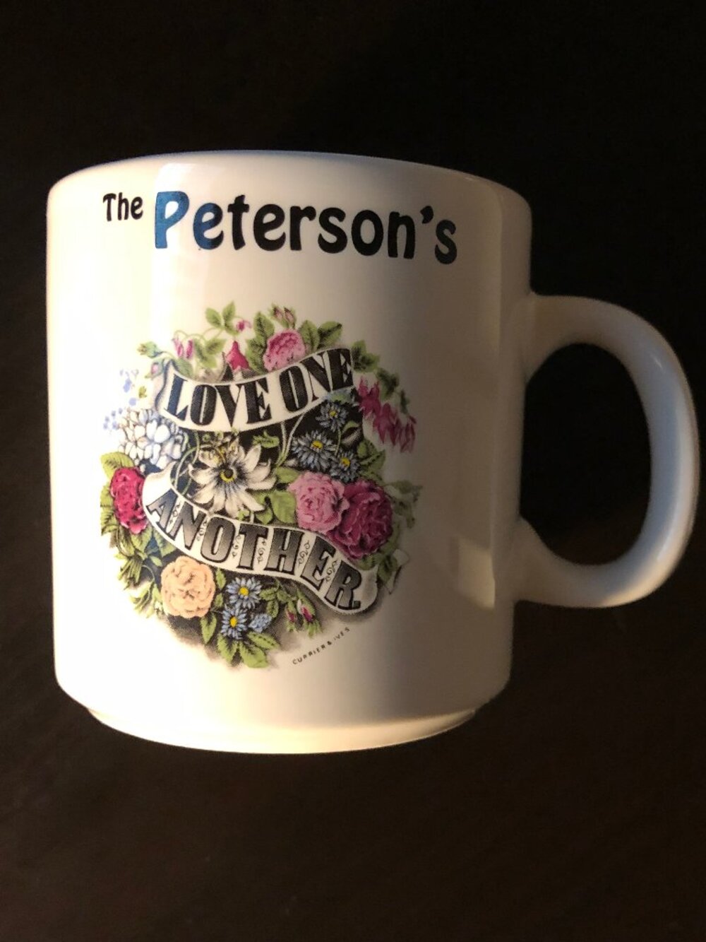The Peterson's Floral Love One Another Coffee Mug Tea Cup